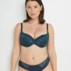 SOUTIEN-GORGE AMPLIFORME DENTELLE MULTICO BLEU -sous-vêtement boutique 20009600 F