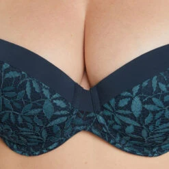 SOUTIEN-GORGE AMPLIFORME DENTELLE MULTICO BLEU -sous-vêtement boutique 20009600 Z