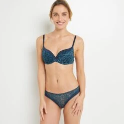 TANGA DENTELLE MULTICO BLEU 7 TANGA DENTELLE MULTICO BLEU -sous-vêtement boutique 20009700 D
