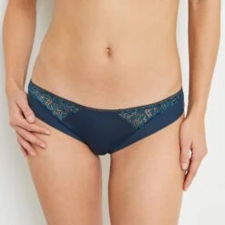 CULOTTE DENTELLE MULTICO BLEU