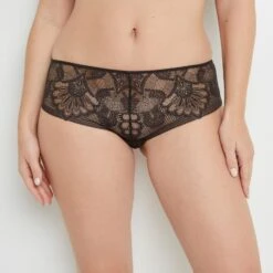 SHORTY DENTELLE MARRON