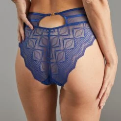 Blue CULOTTE HAUTE DENTELLE BLEU