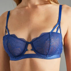 Blue SOUTIEN-GORGE EMBOITANT DENTELLE BLEU -sous-vêtement boutique 20011000 Z