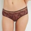 SHORTY TULLE BRODE MARRON -sous-vêtement boutique 20013900 F