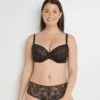 SOUTIEN-GORGE EMBOITANT DENTELLE MARRON -sous-vêtement boutique 20014500 F