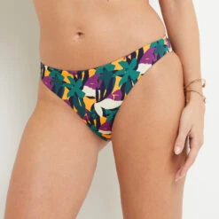 MAILLOT DE BAIN SLIP MIDI MULTICO ROSE