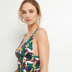 MAILLOT DE BAIN 1 PIECE TRIANGLE MULTICO ROSE 9 MAILLOT DE BAIN 1 PIECE TRIANGLE MULTICO ROSE -sous-vêtement boutique 20016200 D