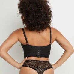 SOUTIEN-GORGE CORBEILLE BUSTIER NOIR -sous-vêtement boutique 20022900 D