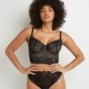 SOUTIEN-GORGE CORBEILLE BUSTIER NOIR -sous-vêtement boutique 20022900 F