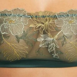 SOUTIEN-GORGE BRASSIERE TULLE VERT FONCE -sous-vêtement boutique 20024000 Z