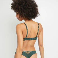 SOUTIEN-GORGE AMPLIFORME PLONGEANT VERT FONCE -sous-vêtement boutique 20024300 D