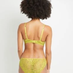 SOUTIEN-GORGE EMBOITANT DENTELLE JAUNE -sous-vêtement boutique 20024500 D