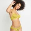 SOUTIEN-GORGE EMBOITANT DENTELLE JAUNE -sous-vêtement boutique 20024500 F