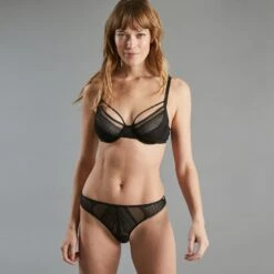 TANGA DENTELLE NOIR -sous-vêtement boutique 20026800 D