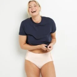 CULOTTE TAILLE HAUTE VISCOSE POUDRE -sous-vêtement boutique 20027102 D