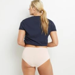 CULOTTE TAILLE HAUTE VISCOSE POUDRE -sous-vêtement boutique 20027102 Z