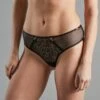 SHORTY STRING TULLE BRODE NOIR