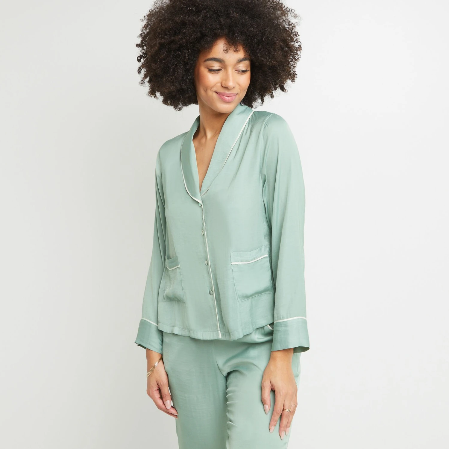 CHEMISE MANCHES LONGUES Vert Clair 3 CHEMISE MANCHES LONGUES Vert Clair