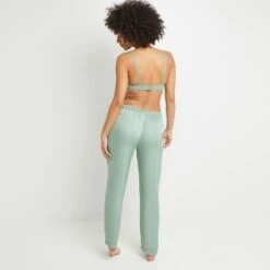 PANTALON SATIN MAT Vert Clair -sous-vêtement boutique 20029100 D