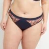 Blanche TANGA TULLE MULTICO BLEU -sous-vêtement boutique 20032600 F