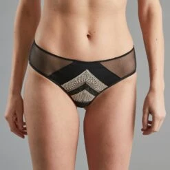 SHORTY TULLE BRODE NOIR