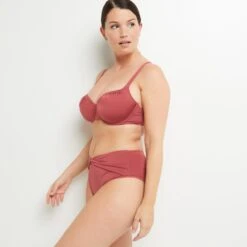 MAILLOT DE BAIN CULOTTE HAUTE BORDEAUX -sous-vêtement boutique 20035900 C
