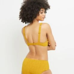 MAILLOT DE BAIN EMBOITANT FOULARD JAUNE 9 MAILLOT DE BAIN EMBOITANT FOULARD JAUNE -sous-vêtement boutique 20040300 D