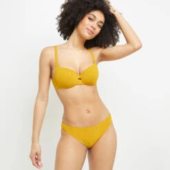 MAILLOT DE BAIN SLIP MIDI JAUNE -sous-vêtement boutique 20040500 D