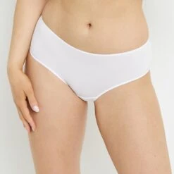 SHORTY MICROFIBRE DENTELLE BLANC