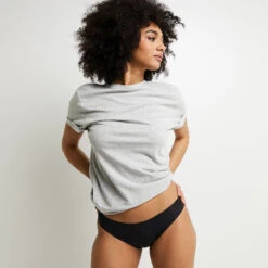 CULOTTE MICROFIBRE DENTELLE NOIR -sous-vêtement boutique 20042101 D