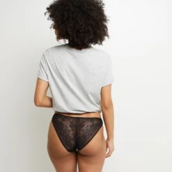 sous-vêtement boutique 39 CULOTTE MICROFIBRE DENTELLE NOIR