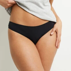 CULOTTE MICROFIBRE DENTELLE NOIR -sous-vêtement boutique 20042101 Z