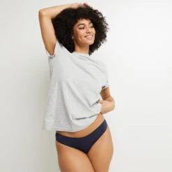 CULOTTE MICROFIBRE DENTELLE MARINE -sous-vêtement boutique 20042102 D