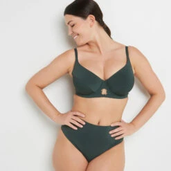 Lisa MAILLOT DE BAIN CULOTTE HAUTE VERT FONCE 9 Lisa MAILLOT DE BAIN CULOTTE HAUTE VERT FONCE -sous-vêtement boutique 20045801 C