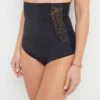 CULOTTE TRES HAUTE MICROFIBRE NOIR -sous-vêtement boutique 20046101 F