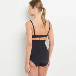 CULOTTE TRES HAUTE MICROFIBRE NOIR -sous-vêtement boutique 20046101 Z