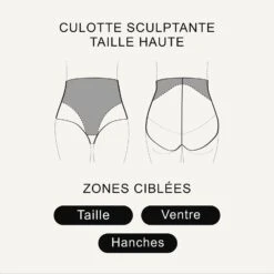 CULOTTE HAUTE MICROFIBRE NATUREL -sous-vêtement boutique 20048100 M