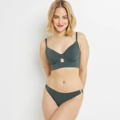 Lisa MAILLOT DE BAIN SLIP BRESILIEN VERT FONCE 8 Lisa MAILLOT DE BAIN SLIP BRESILIEN VERT FONCE -sous-vêtement boutique 20049500 D