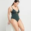 Lisa MAILLOT DE BAIN 1 PIECE TRIANGLE VERT FONCE -sous-vêtement boutique 20049701 F