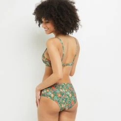 MAILLOT DE BAIN CULOTTE HAUTE VERT -sous-vêtement boutique 20053900 Z