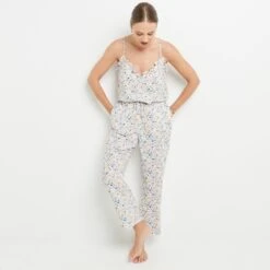 PANTACOURT IMPRIME MULTICO BLEU