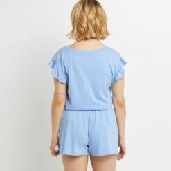 SHORT COTON BLEU CLAIR -sous-vêtement boutique 20065700 D