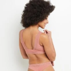 SOUTIEN-GORGE SANS ARMATURES ROSE -sous-vêtement boutique 20067300 D