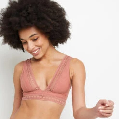 SOUTIEN-GORGE SANS ARMATURES ROSE -sous-vêtement boutique 20067300 M