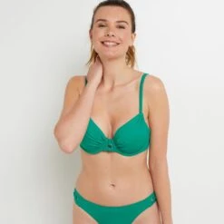 MAILLOT DE BAIN EMBOITANT COULISSE VERT