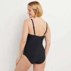 MAILLOT DE BAIN UNE PIECE EMBOITANT NOIR -sous-vêtement boutique 20072900 D