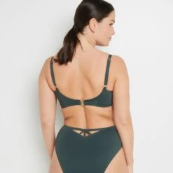 Lisa MAILLOT DE BAIN GRANDS BONNETS VERT FONCE 9 Lisa MAILLOT DE BAIN GRANDS BONNETS VERT FONCE -sous-vêtement boutique 20075701 D gt