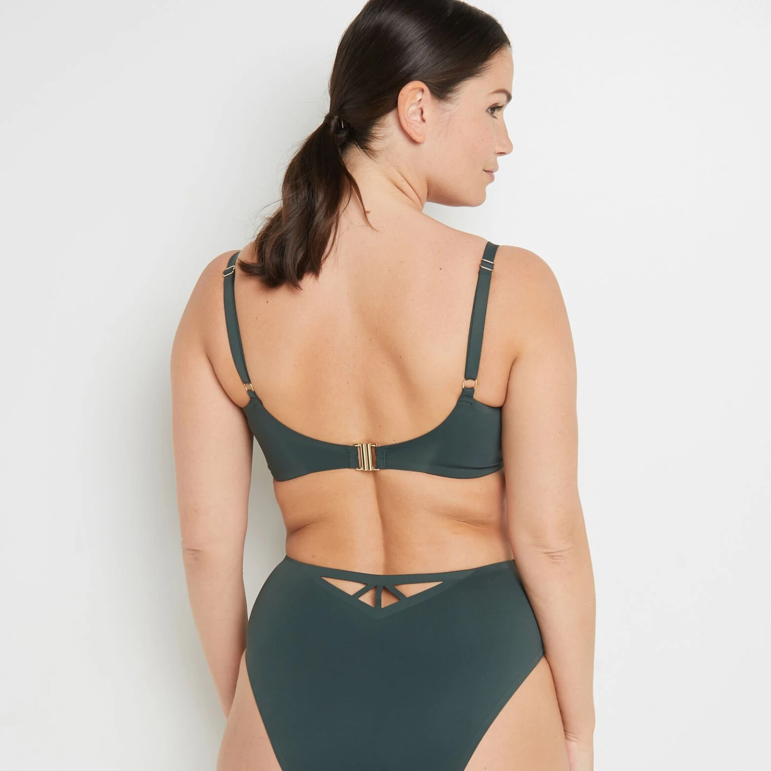 Lisa MAILLOT DE BAIN GRANDS BONNETS VERT FONCE 6 Lisa MAILLOT DE BAIN GRANDS BONNETS VERT FONCE – Image 4