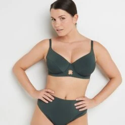 Lisa MAILLOT DE BAIN GRANDS BONNETS VERT FONCE