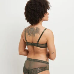 Celine SOUTIEN-GORGE CORBEILLE DENTELLE KAKI -sous-vêtement boutique 20076800 D